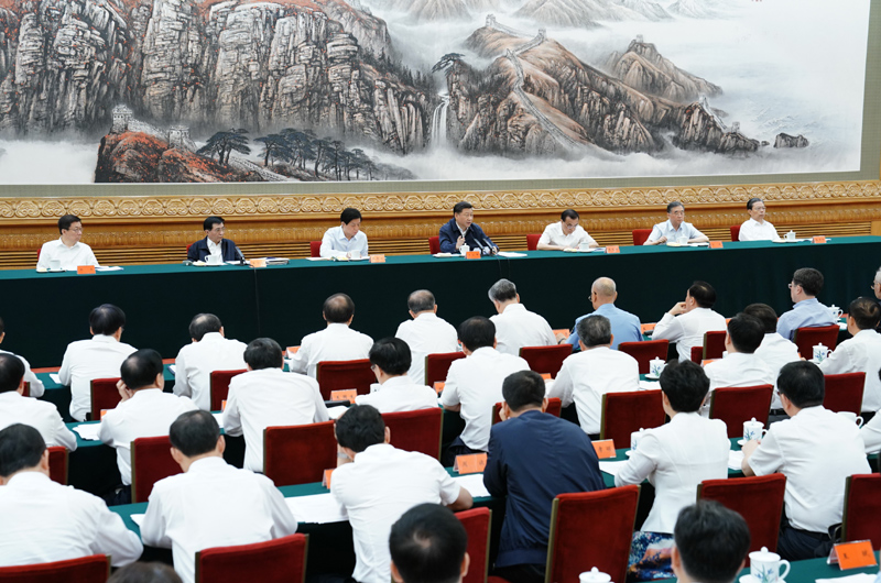 　　7月5日，中共中央總書記、國家主席、中央軍委主席習近平在北京出席深化黨和國家機構改革總結會議并發表重要講話。新華社記者 王曄 攝